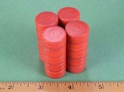 dc6pc-red - 3/4 x 3/8 Inch Neodymium Rare Earth Plastic Coated Disc Magnet N42 -2