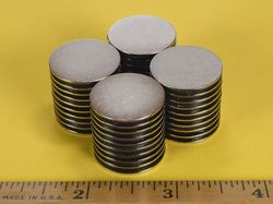 de01 - 7/8 x 1/32 Inch Neodymium Rare Earth Disc Magnet N42 -2