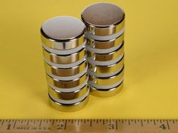 de4 - 7/8 x 1/4 Inch Neodymium Rare Earth Disc Magnet N42 -2