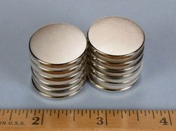 df03 - 15/16 x 3/32 Inch Neodymium Rare Earth Disc Magnet N42 -2