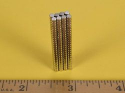 dh11 - 1/10 x 1/16 Inch Neodymium Rare Earth Disc Magnet N42 10 Pack-2
