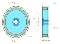 mm-a-75 - 75 x 18 mm Neodymium Rare Earth Countersunk Pot Magnet N38 -2