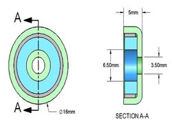 mm-b-16 - 16 x 5 mm Neodymium Rare Earth Counterbored Pot Magnet N38 -2