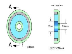 mm-b-48 - 48 x 11 mm Neodymium Rare Earth Counterbored Pot Magnet N38 -2