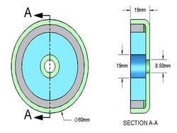 mm-b-60 - 60 x 15 mm Neodymium Rare Earth Counterbored Pot Magnet N38 -2