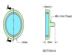 mm-c-42 - 42 x 9 mm Neodymium Rare Earth Male Stud Pot Magnet N38 -2