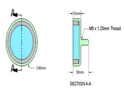 mm-c-60 - 60 x 15 mm Neodymium Rare Earth Male Stud Pot Magnet N38 -2