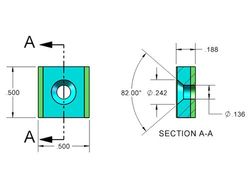 mmr-a-8 - 1/2 x 1/2 x 3/16 Inch Neodymium Rare Earth Channel Mounting Magnet N42 -2