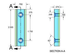 mmr-a-y8 - 2 1/2 x 3/4 x 3/8 Inch Neodymium Rare Earth Channel Mounting Magnet N42 -2