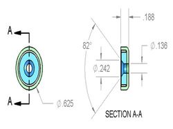 mms-a-a - 5/8 x 3/16 Inch Neodymium Rare Earth Countersunk Pot Magnet N42 -2
