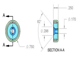 mms-a-c - 3/4 x 1/4 Inch Neodymium Rare Earth Countersunk Pot Magnet N42 -2