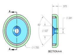 mms-a-xc - 1 3/4 x 3/8 Inch Neodymium Rare Earth Countersunk Pot Magnet N42 -2