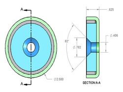 mms-a-y8 - 2 1/2 x 5/8 Inch Neodymium Rare Earth Countersunk Pot Magnet N42 -2