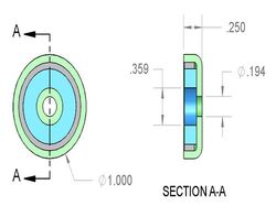 mms-b-x0 - 1 x 1/4 Inch Neodymium Rare Earth Counterbored Pot Magnet N42 -2