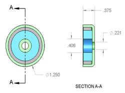 mms-b-x4 - 1 1/4 x 3/8 Inch Neodymium Rare Earth Counterbored Pot Magnet N42 -2