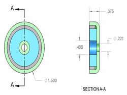mms-b-x8 - 1 1/2 x 3/8 Inch Neodymium Rare Earth Counterbored Pot Magnet N42 -2