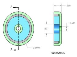 mms-b-y0 - 2 x 1/2 Inch Neodymium Rare Earth Counterbored Pot Magnet N42 -2
