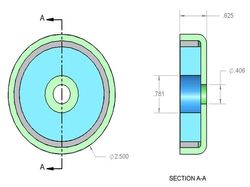 mms-b-y8 - 2 1/2 x 5/8 Inch Neodymium Rare Earth Counterbored Pot Magnet N42 -2