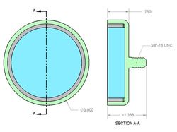 mms-c-z0 - 3 x 3/4 Inch Neodymium Rare Earth Male Stud Pot Magnet N42 -2