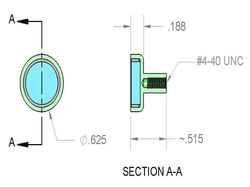 mms-d-a - 5/8 x 3/16 Inch Neodymium Rare Earth Female Stud Pot Magnet N42 -2