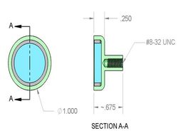 mms-d-x0 - 1 x 1/4 Inch Neodymium Rare Earth Female Stud Pot Magnet N42 -2
