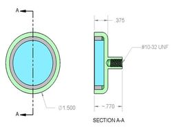 mms-d-x8 - 1 1/2 x 3/8 Inch Neodymium Rare Earth Female Stud Pot Magnet N42 -2