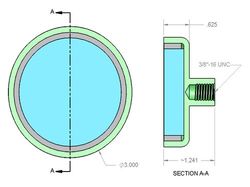 mms-d-z0 - 3 x 3/4 Inch Neodymium Rare Earth Female Stud Pot Magnet N42 -2