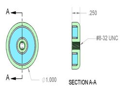 mms-h-x0 - 1 x 1/4 Inch Neodymium Rare Earth Internal Thread Pot Magnet N42 -2