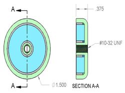 mms-h-x8 - 1 1/2 x 3/8 Inch Neodymium Rare Earth Internal Thread Pot Magnet N42 -2
