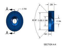 nsca2 - 3/4 x 1/4 Inch Steel Cup for Magnets  -2