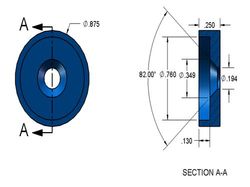 nscc2 - 7/8 x 1/4 Inch Steel Cup for Magnets  -2