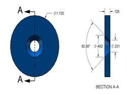 nswx02 - 1 1/8 x 1/8 Inch Steel Washer for Magnets  -2