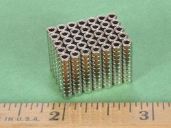 r211 - 1/8 x 1/16 Inch Neodymium Rare Earth Ring Magnet N42 10 Pack-2