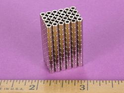 r212 - 1/8 x 1/8 Inch Neodymium Rare Earth Ring Magnet N42 -2