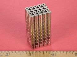 r313 - 3/16 x 3/16 Inch Neodymium Rare Earth Ring Magnet N42 -2