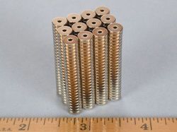 r411 - 1/4 x 1/16 Inch Neodymium Rare Earth Ring Magnet N42 -2