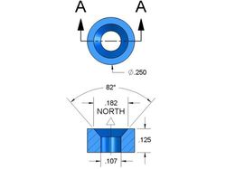 r422cs-n - 1/4 x 1/8 Inch Neodymium Rare Earth Countersunk Ring Magnet N42 -2