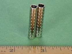 r422cs-p-n52 - 1/4 x 1/8 Inch Neodymium Rare Earth Countersunk Ring Magnet N52 1 Pair-2
