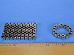 r424dia - 1/4 x 1/4 Inch Neodymium Rare Earth Diametric Ring Magnet N42 -2