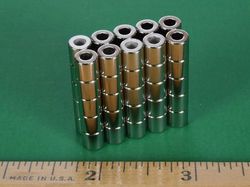 r424 - 1/4 x 1/4 Inch Neodymium Rare Earth Ring Magnet N42 -2
