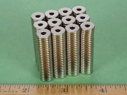 r621 - 3/8 x 1/16 Inch Neodymium Rare Earth Ring Magnet N42 -2
