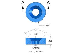 r622cs-s-n52 - 3/8 x 1/8 Inch Neodymium Rare Earth Countersunk Ring Magnet N52 -2