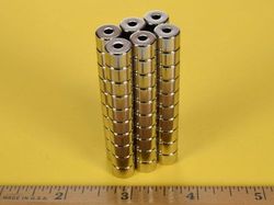 r624 - 3/8 x 1/4 Inch Neodymium Rare Earth Ring Magnet N42 -2