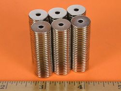 r821 - 1/2 x 1/16 Inch Neodymium Rare Earth Ring Magnet N42 -2
