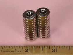 r822cs-p-n52 - 1/2 x 1/8 Inch Neodymium Rare Earth Countersunk Ring Magnet N52 1 Pair-2