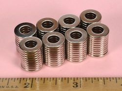 r841 - 1/2 x 1/16 Inch Neodymium Rare Earth Ring Magnet N42 -2