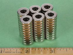 r842 - 1/2 x 1/8 Inch Neodymium Rare Earth Ring Magnet N42 -2