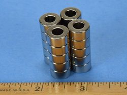 r844-n52 - 1/2 x 1/4 Inch Neodymium Rare Earth Ring Magnet N52 -2