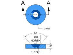 ra22cs-n - 5/8 x 1/8 Inch Neodymium Rare Earth Countersunk Ring Magnet N42 -2