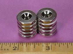 ra22cs-p-n52 - 5/8 x 1/8 Inch Neodymium Rare Earth Countersunk Ring Magnet N52 1 Pair-2
